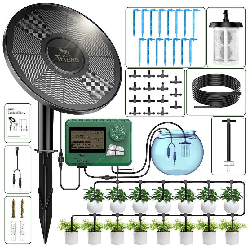 Peralatan irigasi tenaga surya - Automatic Plant Waterer ulasan dan harga