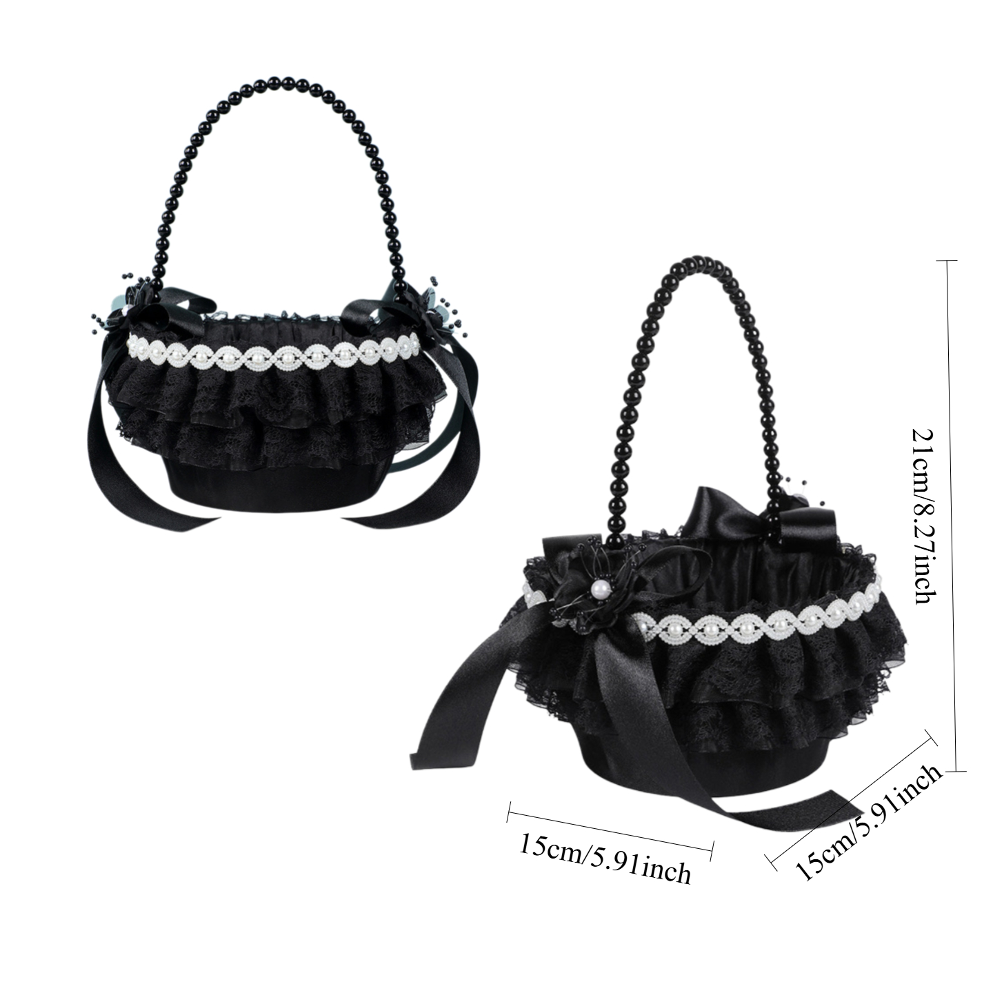 2 Buah Keranjang Bunga Hitam u - Gardening Tools Girls ulasan dan harga